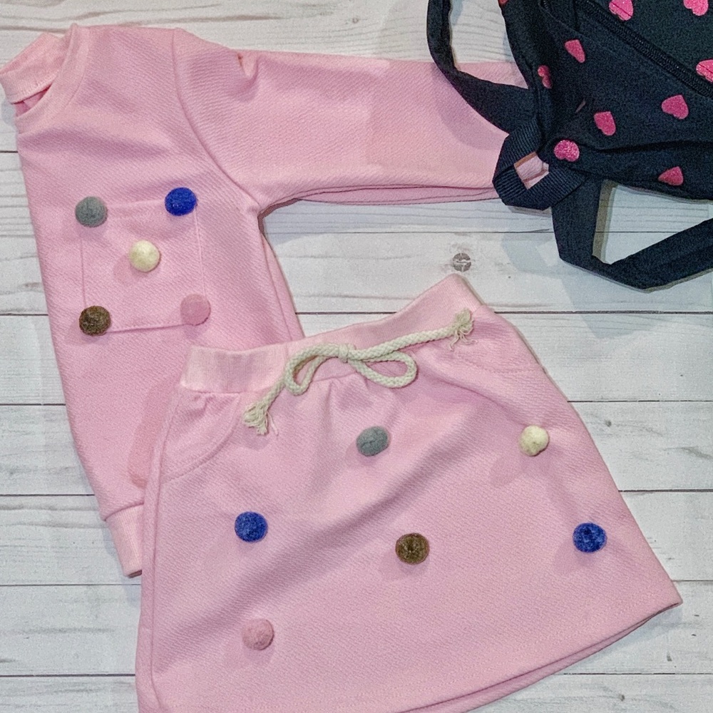 Sweatshirt and Skirt Set